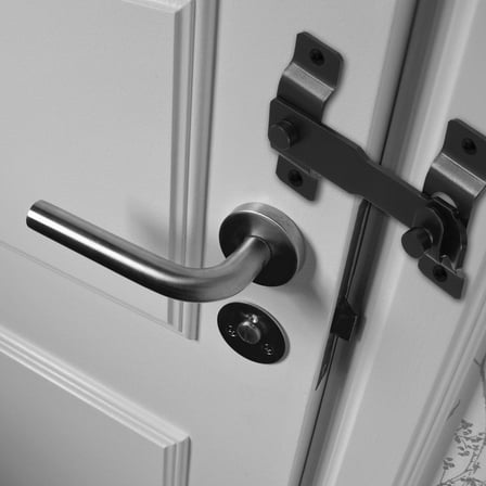 LOLIPPYY Heavy Duty Garden Gate Lock Set, Stainless Steel Black, Security Lock for Homeowners