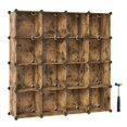 thumbnail image 1 of Armario Modular, Zapatero con 16 Cubos, 31 x 123 x 123 cm, Estante de Plástico PP, 1 of 9
