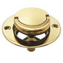 Westbrass D320-01 3-9/16" Roman Bathtub Drain Trim Only with U-Shaped Flip Up Pull Handle, Polished Brass