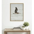 thumbnail image 5 of Kate and Laurel Sylvie Pelican No 1 Framed Canvas Wall Art by Crystal Lynn Collins, 18x24 Natural, Soft Coastal Beach Bird Ocean Art for Wall, 5 of 6