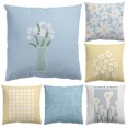 thumbnail image 1 of Flmtop 1PC Soft Pillow Covers Flower Printed Pillowcases with Exquisite Pattern Easy Maintenance Pillowcase Washable Pillowslip Sofa Pillow Cover Decor, 1 of 10