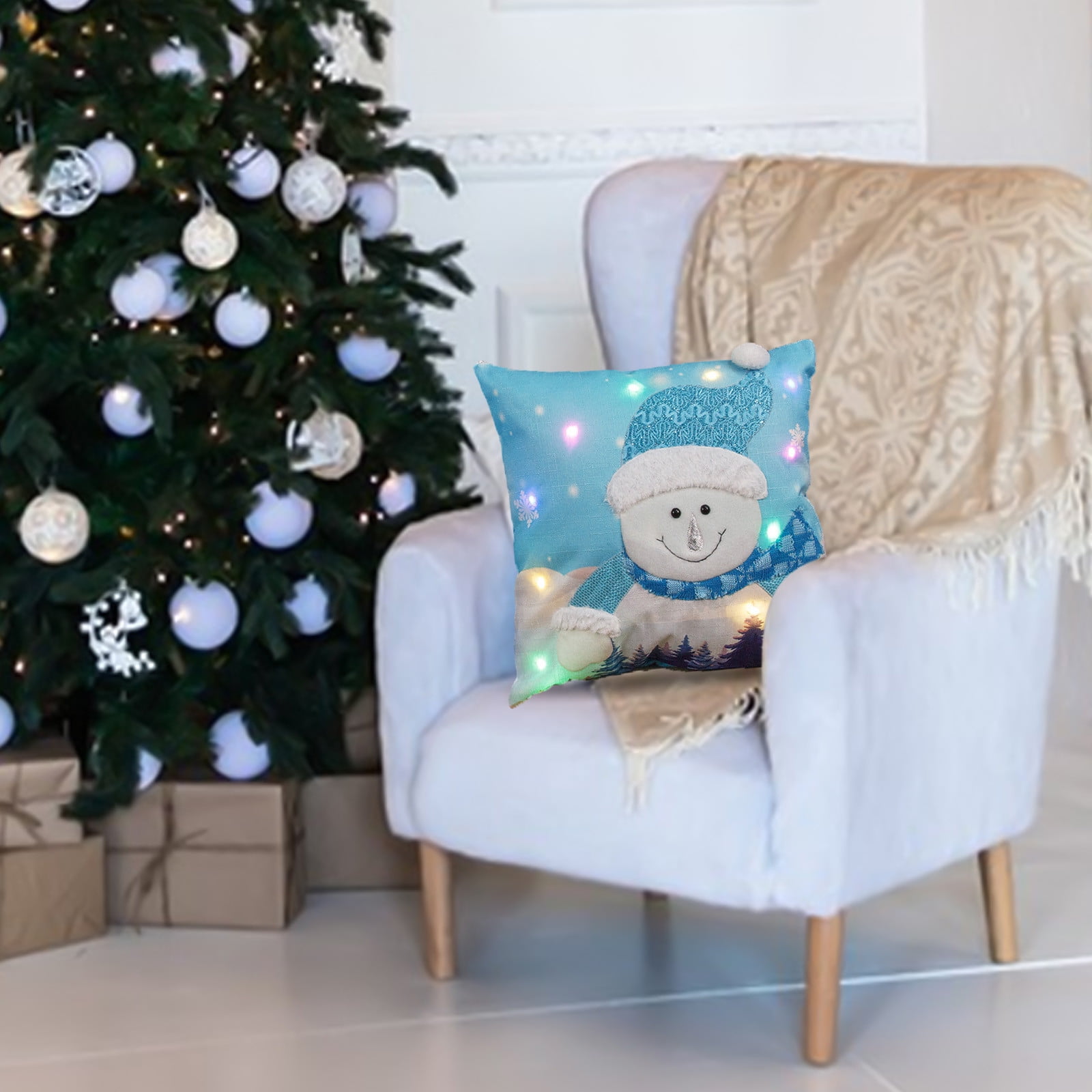 EQWLJWE Christmas Decorations Indoor Outdoor,Christmas Throw