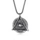 thumbnail image 1 of Collar con colgante del Ojo que Todo lo Ve de la masonería Illuminati para hombre, estilo vintage, con cadena de acero inoxidable., 1 of 5