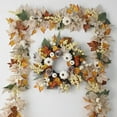 thumbnail image 2 of Fall Maple Leaves Garland,5.6Ft/Piece White Pumpkin Berry Hanging Vine Maple Leaf Garland Artificial, 2 of 8