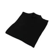 thumbnail image 3 of Men's Sweater Knit By Bassiri Mock Neck Cotton Tencel Soft 630 EZRA Black, 3 of 10