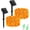 Orange, variant on PETGLE Halloween String Lights Outdoor Waterproof, Orange Solar Fairy Lights 16.4ft 50LED 8 Modes Orange Fall Outdoor Lights for Fall Decor Outside Pathway Patio Party Backyard Decorations