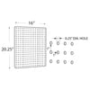 Azar 771620-yel Pegboard 1-Sided Wall Panel, Translucent Yellow, 2-Pack