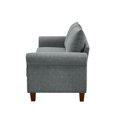 thumbnail image 4 of Grey Three-Seater Fabric Sofa with 4 solid wood legs, Apartment Sofa, 3-Seat lounge room, living room, bedroom,Dining Room,Library,Grey, 4 of 8