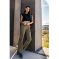 thumbnail image 5 of CALI1850 Women's Comfortable Mid Rise Adjustable Waist Straight Leg Cargo Pants With Bungee Stopper, 5 of 7
