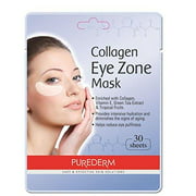 Deluxe Collagen Eye Mask Collagen Pads For Women By Purederm 2 Pack Of 30 Sheets/Natural Eye Patches With Anti-aging and Wrinkle Care Properties/Help Reduce Dark Circles and Puffiness 2 Pa