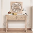 thumbnail image 2 of SUNVIVI 42" Console Table with Carved Drawers, Farmhouse Wood Entryway Table, Small Sofa Table for Living Room, Entryway Table with Storage, Foyer Table for Hallway, Front Door, Gray, 2 of 7