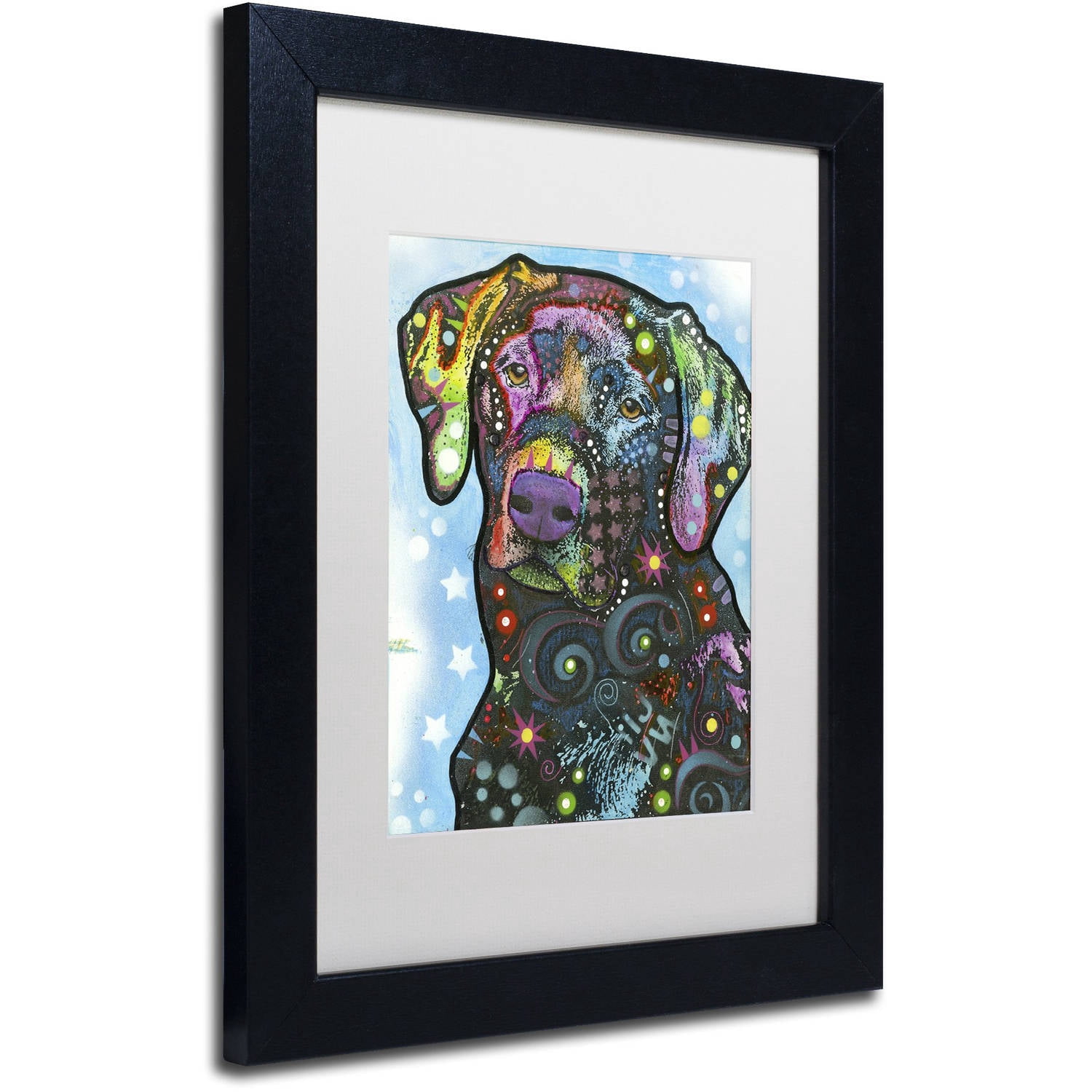 Trademark Fine Art "27" Canvas Art by Dean Russo, White Matte, Black Frame