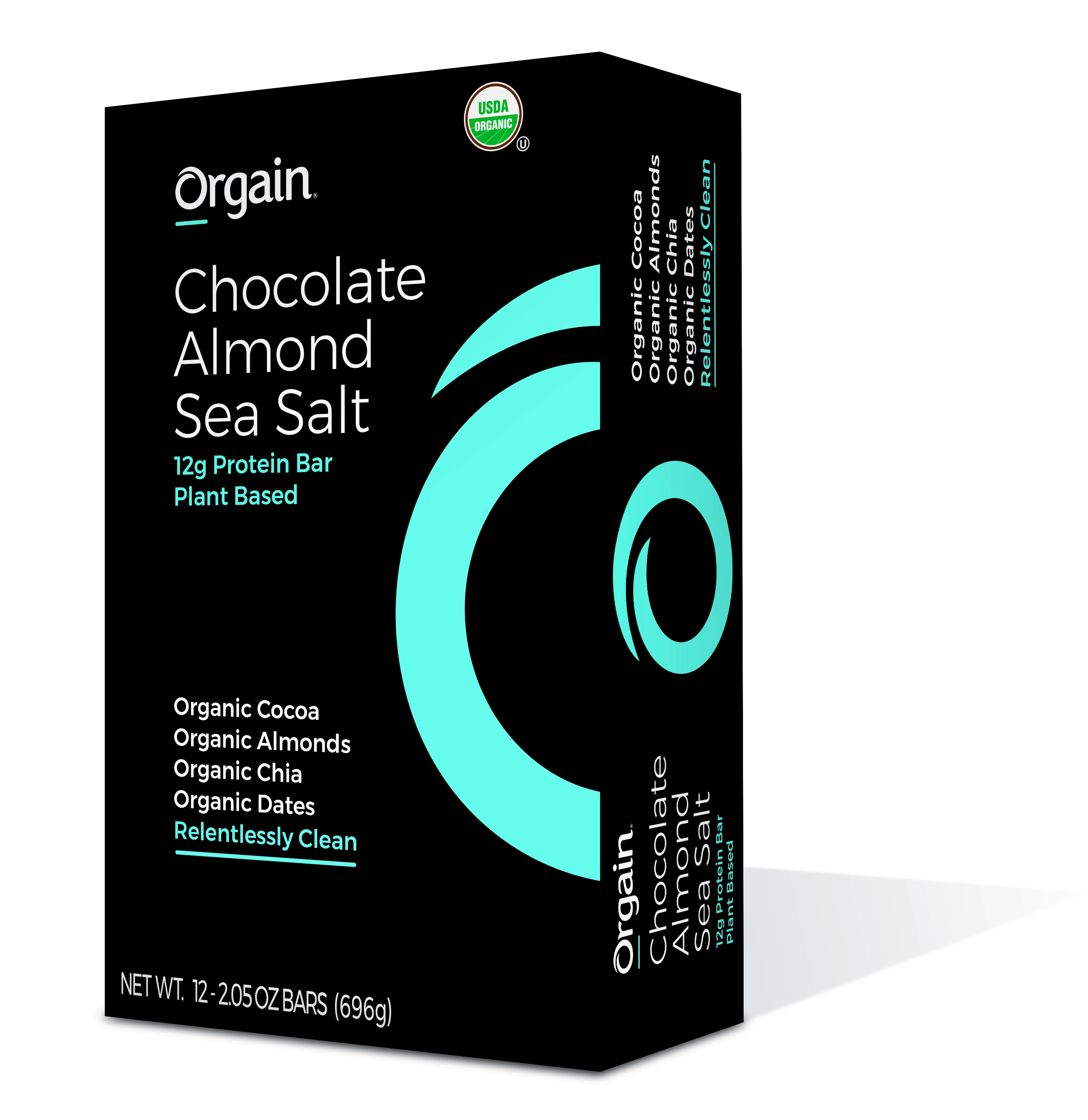 Orgain Protein Bar Chocolate Almond Sea Salt 12 bars