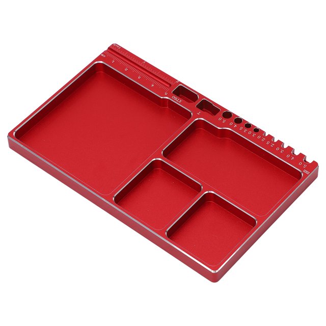 Bandeja Magnética Para Tornillos, Tamaño Portátil, Resistente, Duradera, Amplia Aplicación, Bandeja Para Tornillos De Reparación RC Para Bricolaje YLSHRF Rojo