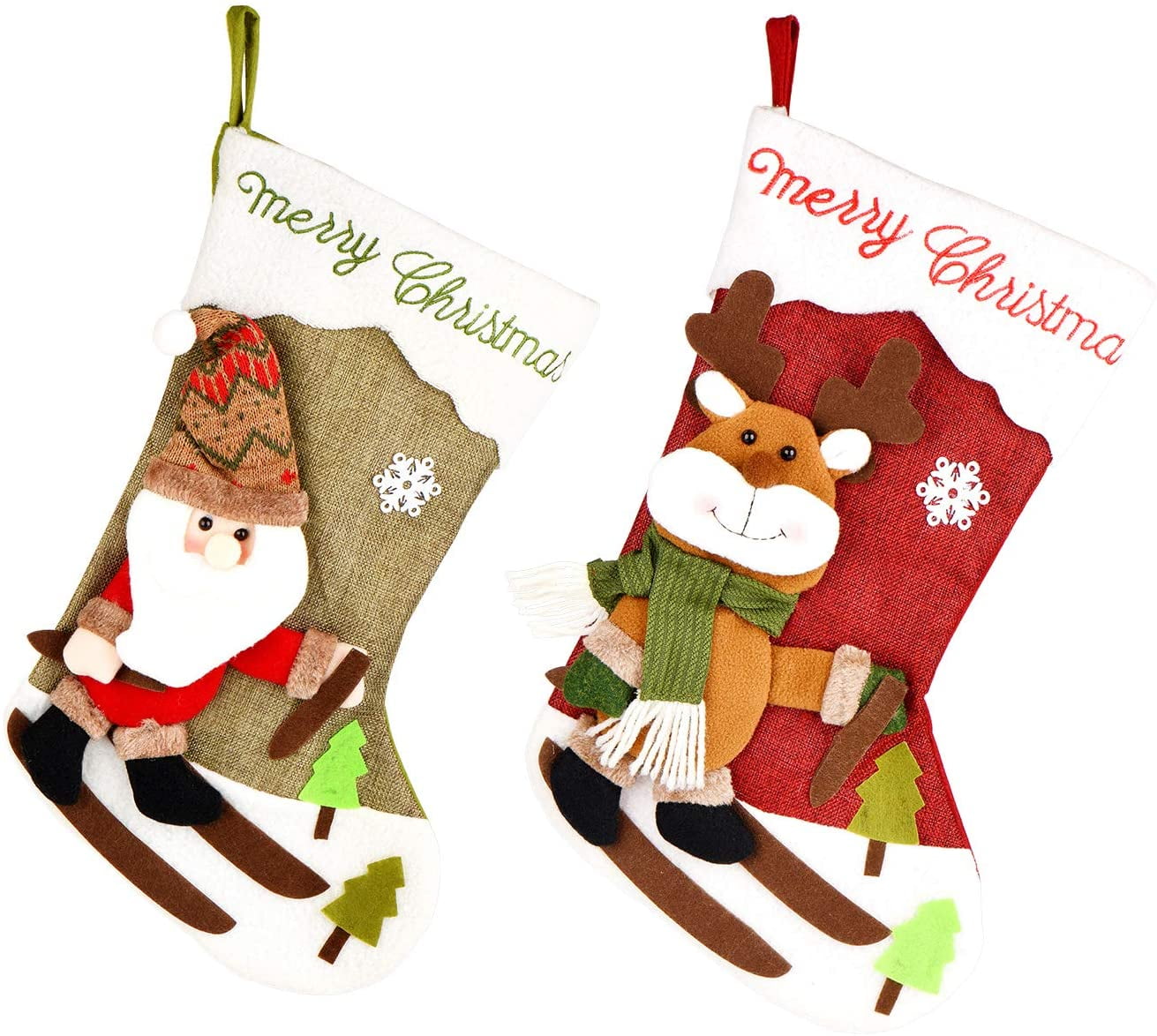Details about   Wood Christmas Snowman or Santa Stocking Welcome Sign Holiday Decor 