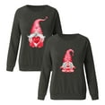 thumbnail image 4 of Gibobby Sudadera sin capucha y ocio Sudadera con capucha de estilo informal y deportivo para pareja con estampado de animados del día de San Valentín para amantes (para mujeres)(Gris, L), 4 of 5