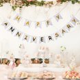 thumbnail image 3 of Shisuyan 2pcs HAPPY ANNIVERSARY Banner Party Bunting Ornament Festival Photo Prop, 3 of 8