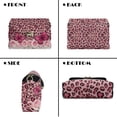 thumbnail image 7 of TSOVTHRID Pink Butterfly Rose Leopard Print Crossbody Bag Women's PU Leather Purses, Crossbody Handbags Purses, Small Shoulder Handbags with Detachable Strap, 7 of 7