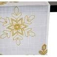 thumbnail image 2 of Fennco Styles Holiday Nivalis Collection Snowflake Design Decorative Table Runner 16"W x 108"L - Gold Table Cover for Home, Dining Table, Christmas Décor, Banquet, Family Gathering, Special Occasion, 2 of 4