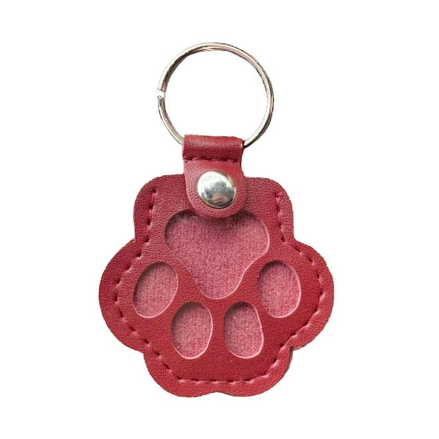 Leather Keychain Pet Hair Memory Charm - Cute Dog Cat Pendant, Portable & Exquisite