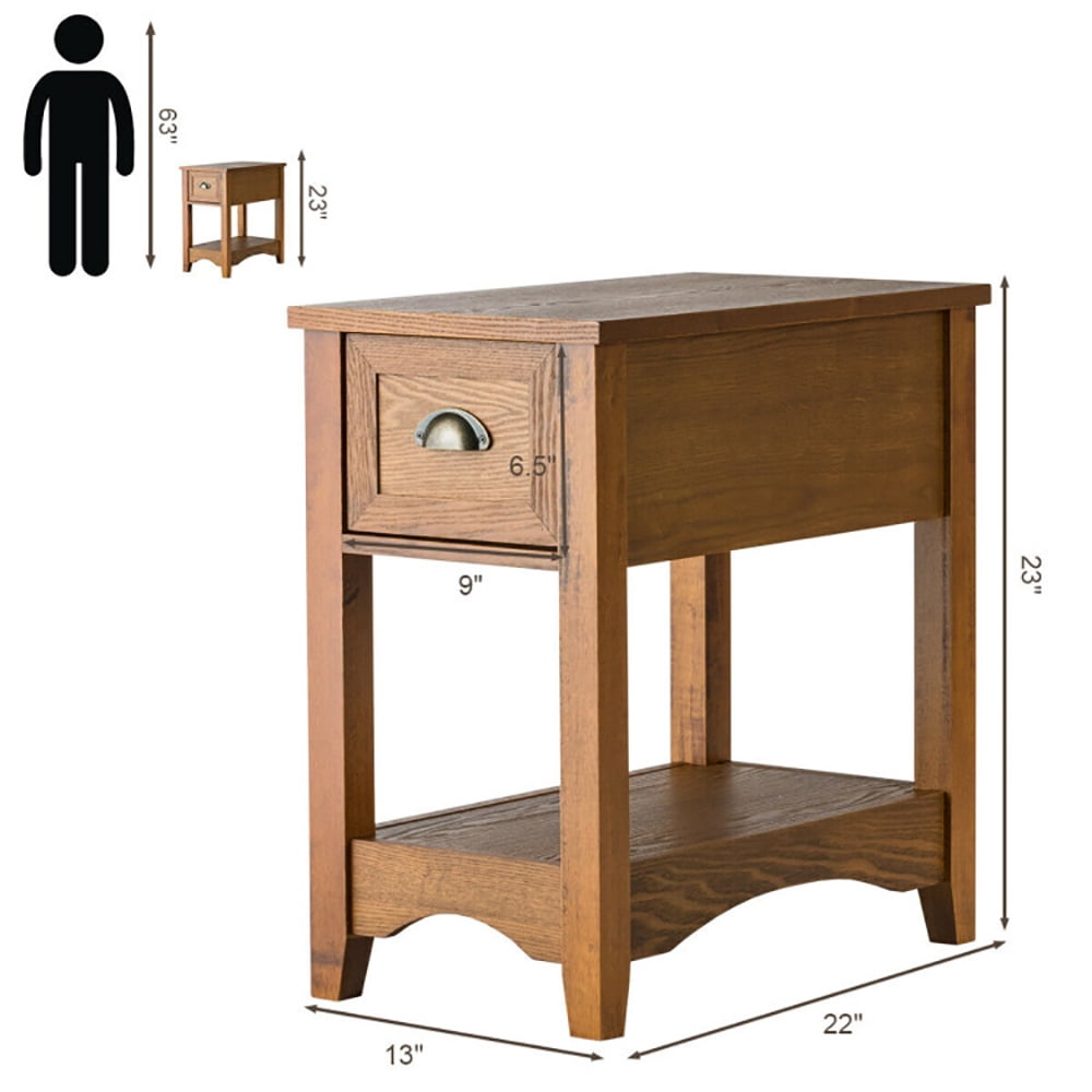 Finihen End Side Table, Rectangular Nightstand, Contemporary Chair Side End Table Compact Table with Drawer Nightstand, for Living Room, Bedroom, Yellow Finihen End Side Table, Rectangular Nightstand, Contemporary Chair Side End Table Compact Table with Drawer Nightstand, for Living Room, Bedroom, Yellow