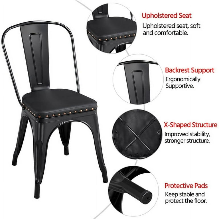 Cushioned metal chairs hotsell