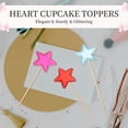 thumbnail image 4 of Uxcell Star Cupcake sticks Mini Cupcake Picks for Birthday 30 Pack Red, 4 of 7