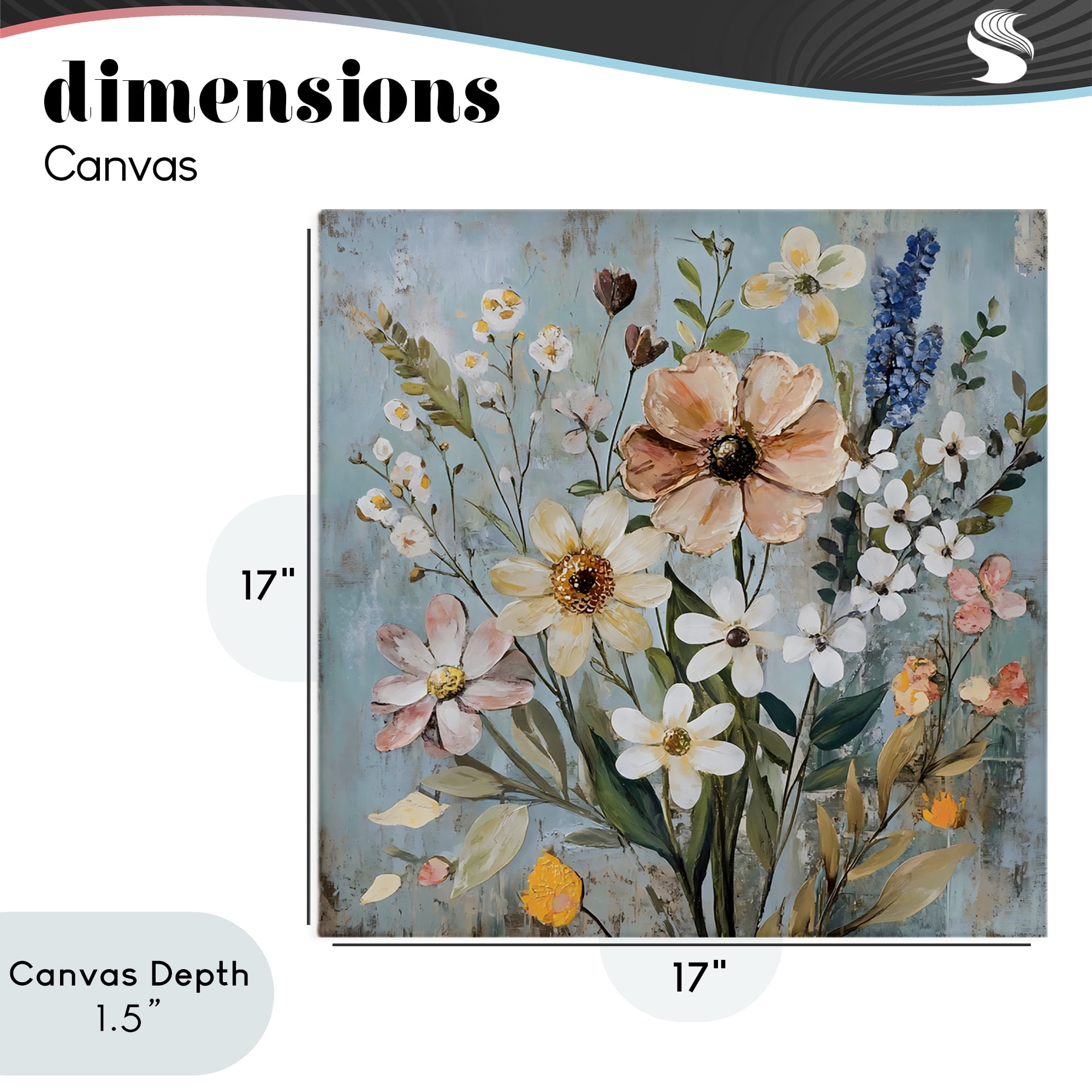 Stupell Industries Wildflower Mix Spring Bouquet Canvas Wall Art, design by Creative Studio