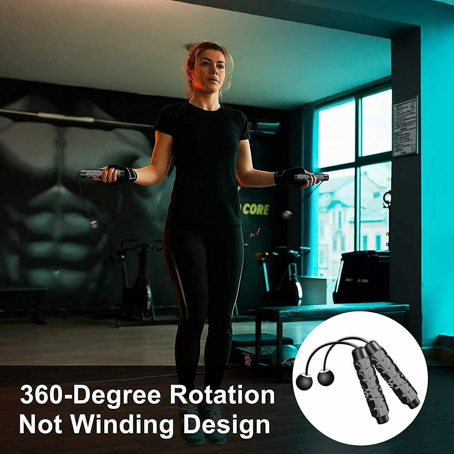 Ropeless Skipping Rope for Home Training Fitness
