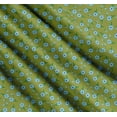 thumbnail image 3 of Soimoi Cotton Voile Fabric Leaves & Periwinkle Floral Printed Fabric 1 Yard 56 Inch Wide, 3 of 7