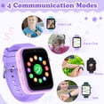 thumbnail image 4 of SHANNA Smart Watch for Kids with GPS 4G HD Touchscreen Watch with Phone GPS Tracker Real-Time Location SOS Video Call Voice Chat Camera for Boys Girls Gift, Purple, 4 of 9