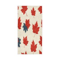 Bath Towel Single-Sided Printed Highly Absorbent Soft Quick Towel for Bathroom Spa Gym & Sports Maple Leaves