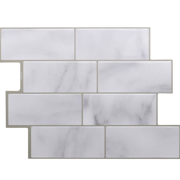 DIY Home Decor 3D Self Adhesive Subway Tile Kitchen Bathroom Peel And Stick Decal Wall Sticker Wallpaper LIMESTONE 2PCS
