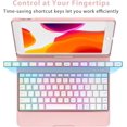 thumbnail image 6 of 360° Rotatable Keyboard Case with 10-Color Backlit Keys for 9.7" iPad 5th/6th Gen, iPad Air 1st/2nd Gen & iPad Pro 9.7-inch,Rose Gold, 6 of 9