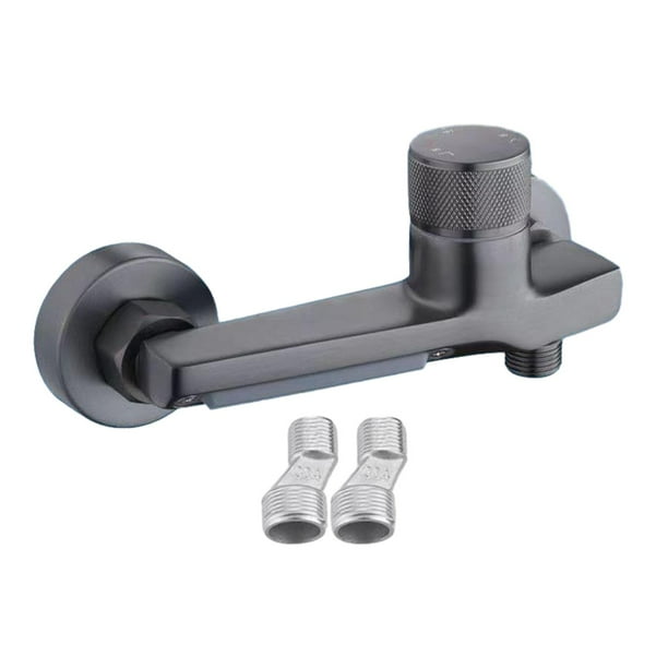 Grifo de ducha de pared con caño de cascada para bañera, grifo para lavabo, sistema de baño Gris