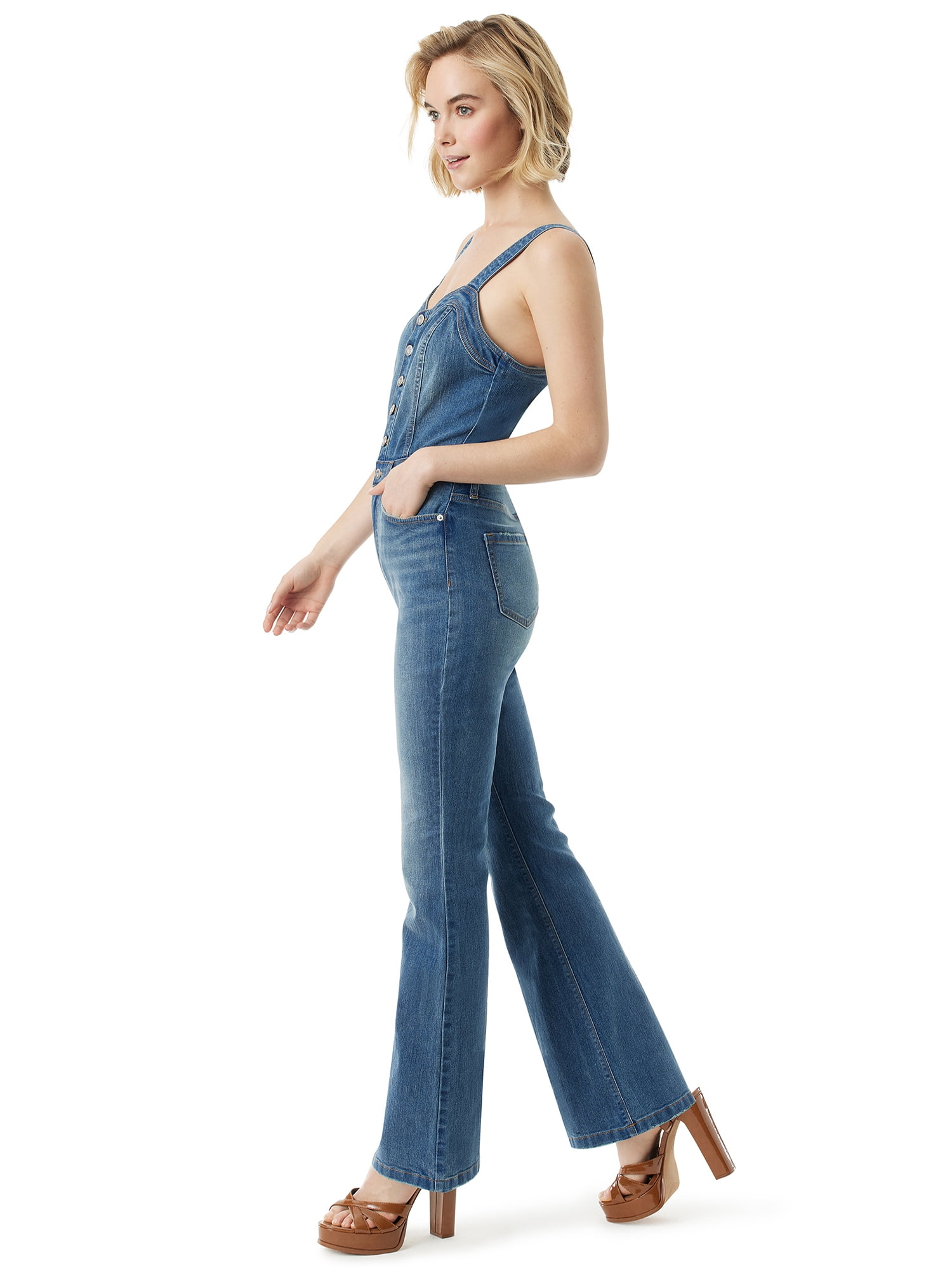 Jessica Simpson Women's and Women's Plus Sweetheart Overalls