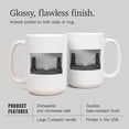 thumbnail image 4 of 15 fl oz Ceramic Mug, Cleveland, Ohio, Black and White Hope Memorial Bridge, Photography A-92972, Dishwasher & Microwave Safe, 4 of 5