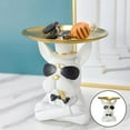 thumbnail image 2 of GROWTH TANK Resin Desk Sundries Container Dog Sculpture Key Jewelry Holder Storage Box White, 2 of 9