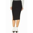 thumbnail image 2 of Sanctuary Clothing Womens Ribbed Pencil Skirt, Black, Medium, 2 of 3