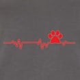 thumbnail image 2 of Dog Heartbeat | Paw Print EKG Lifeline | Veterinarian Vet Tech Dog Lover Womens Slim Fit Junior Tee, Dark Grey, Large, 2 of 5