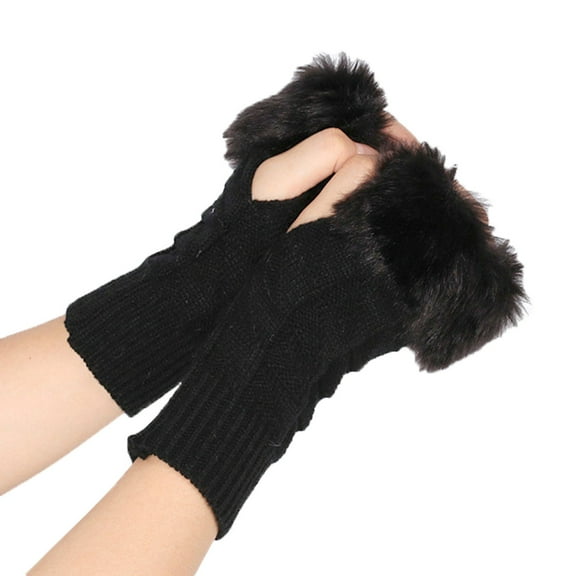 Tittly Winter Gloves Gloves for Women Winter Gloves For Women Warm Glove Windproof Elastic Texting Gloves Women Thermal Gloves Knit Gloves Warm Gloves Black A