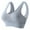 Gray, variant on Mgmyaa Wirefree Seamless Sports Bra Women Removable Padded Yoga Top Light Support Fitness Activewear Comfortable Breathable Fabric Racerback Workout Design for Yoga Running Gym