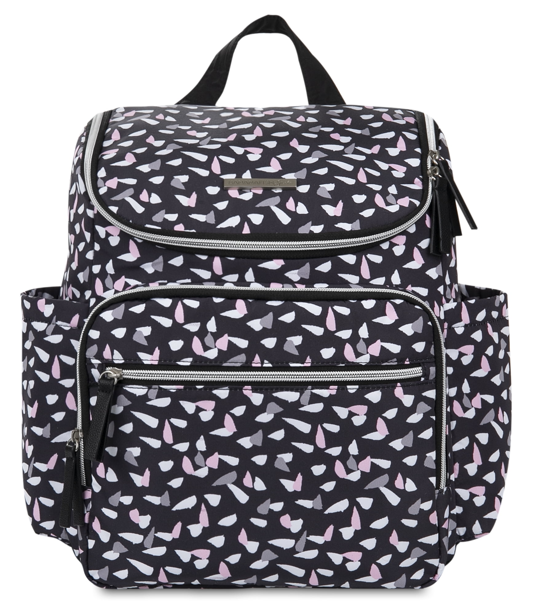 Bananafish Studio All Over Slinky Print Backpack Diaper Bag Black