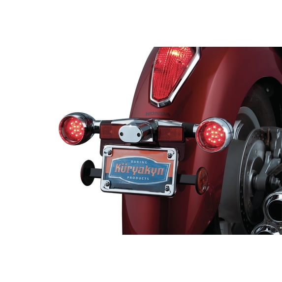 Kuryakyn Front Deep Dish Chrome Bezels Amber Lens with Amber 2-Circuit L.E.D. 5033