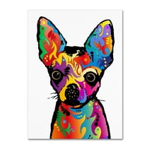 Michael Tompsett 'Chihuahua Dog White' Canvas Art