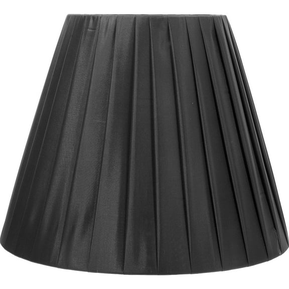 1Set Black Fabric Pleated Lamp Shade For Table Lamp Cover With Light Diffusion And Eye Protection 11.8x7.5in