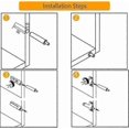 thumbnail image 5 of 20 Pieces Kitchen Door Damper, Cabinet Closing Dampers, Drawer Closing Damper, Soft And Quiet Closing Damper, For Cabinet, Door (white+grey), 5 of 5