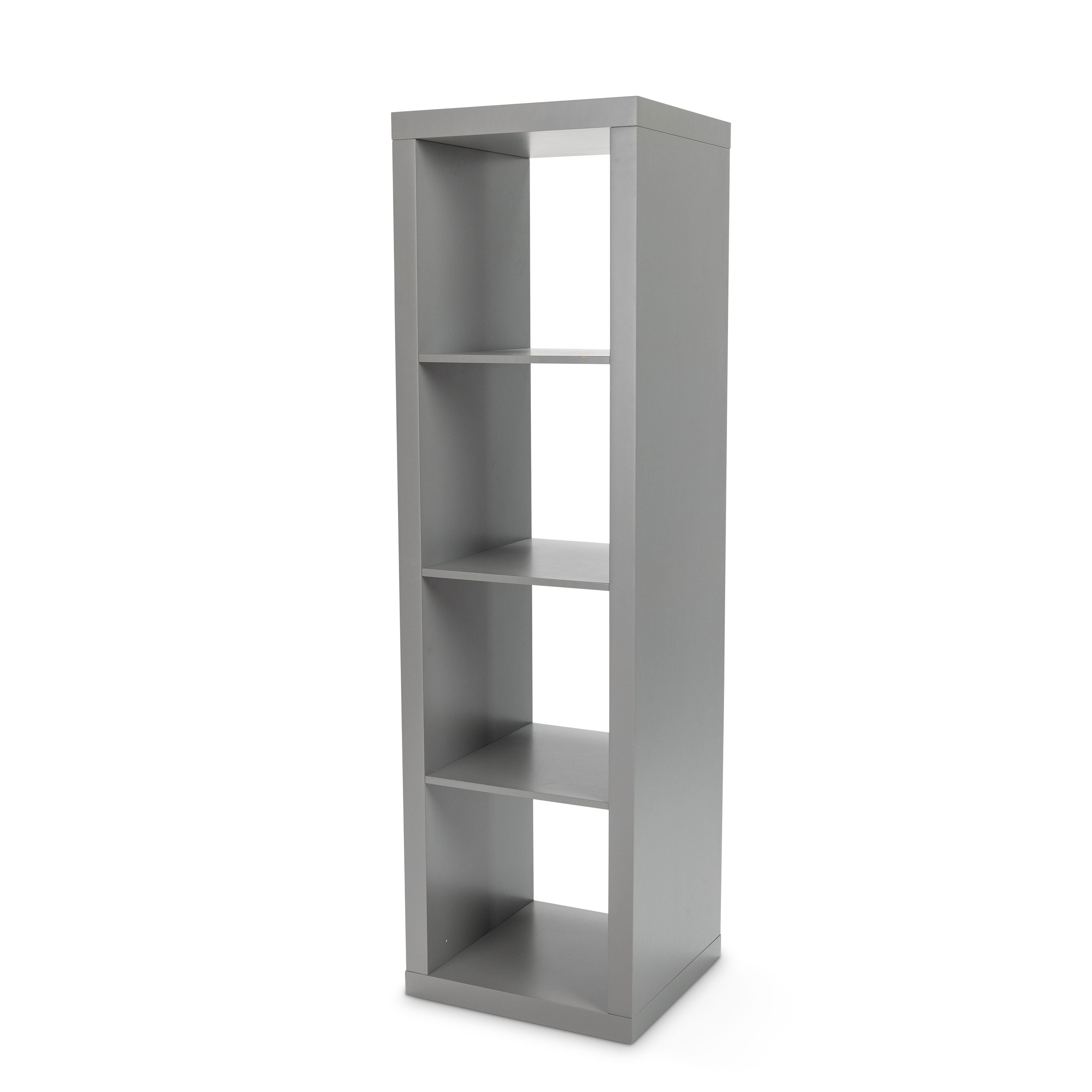 Better Homes Gardens 4 Cube Vertical Storage Organizer Gray Walmart