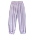 thumbnail image 4 of XUNKUSGA Summer Pants for Boys and Girls Sun Protection Quick Dry Mesh Baggy Joggers Casual Elastic Waist Cinched Bottom Girl Pants with Pockets,Purple,5 Years, 4 of 9