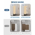 thumbnail image 3 of Narrow Shoe Cabinet for Entry – 4 Doors, 2 Drawer, Adjustable Shelves, Modern Organizer, Space-Saving for Up to 24 Pairs of Shoes, Compact Rattan Shoe Rack for Hallway, 3 of 8